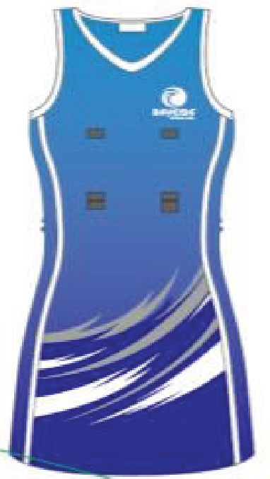 Bayside Netball Club playing dress